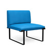Cameo Single Seat Armless Lounge Chair Lounge Seating, Modular Lounge Seating SitOnIt Fabric Color Electric Blue Frame Color Charcoal 