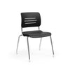 Grazie Four Leg Stack Chair Guest Chair, Cafe Chair, Stack Chair, Classroom Chairs KI Frame Color Chrome Shell Color Black 