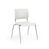 Grazie Four Leg Stack Chair Guest Chair, Cafe Chair, Stack Chair, Classroom Chairs KI Frame Color Silver Shell Color Cottonwood 