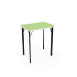 Intellect Wave 4-Leg Desk Laminate Top Classroom Desks, Sit-to-Stand KI Edge Color Frosty White Frame Color Black Laminate Color Island