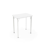 Intellect Wave 4-Leg Desk Laminate Top Classroom Desks, Sit-to-Stand KI Edge Color Frosty White Frame Color Cottonwood Laminate Color Frosty White