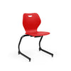 Intellect Wave Cantilever Chair 18" Classroom Chairs, Guest Chair, Cafe Chair, KI Frame Color Black Plastic Color Poppy Red 
