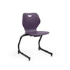 Intellect Wave Cantilever Chair 18" Classroom Chairs, Guest Chair, Cafe Chair, KI Frame Color Black Plastic Color Purple Haze 