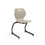 Intellect Wave Cantilever Chair 18" Classroom Chairs, Guest Chair, Cafe Chair, KI Frame Color Black Plastic Color Sand 