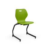 Intellect Wave Cantilever Chair 18" Classroom Chairs, Guest Chair, Cafe Chair, KI Frame Color Black Plastic Color Zesty Lime 