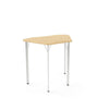 Intellect Wave Trapezoid Desk Hard Plastic Top Classroom Desks, Sit-to-Stand KI Frame Color Cottonwood Hard Plastic Color Kensington Maple 