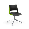 KI Doni Guest Chair | Four-star Swivel Base | 2 Tone Shell Guest Chair KI Shell Color Black Shell Color Zesty Lime 