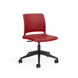 KI Strive Task Chair | 5 Star Base | Arm or Armless Light Task Chair, Conference Chair, Computer Chair, Teacher Chair, Meeting Chair KI Armless Shell Color Cayenne 