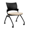 Relay Nester Chair - Black Frame, Fabric Seat Nesting Chairs SitOnIt Black Plastic Fabric Color Sandstorm Armless