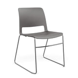 Sprout Wire Rod Chair Guest Chair, Cafe Chair SitOnIt Frame Color Chrome Plastic Color Slate 