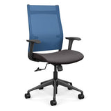 Wit Highback Office Chair Office Chair, Conference Chair, Teacher Chair SitOnIt Ocean Mesh Fabric Color Kiss Carpet Castors