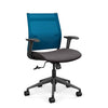 Wit Midback Office Chair Office Chair SitOnIt Electric-Blue Mesh Fabric Color Kiss Carpet Castor
