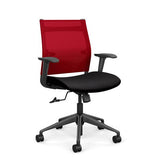 Wit Midback Office Chair Office Chair SitOnIt Fire Mesh Fabric Color Licorice Carpet Castor