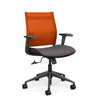 Wit Midback Office Chair Office Chair SitOnIt Tangerine Mesh Fabric Color Kiss Carpet Castor