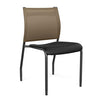 Wit Side Chair Armless Guest Chair SitOnIt Black Plastic Desert Mesh Black Frame
