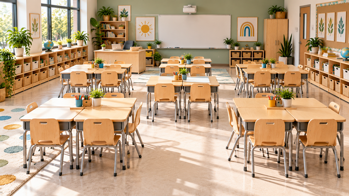 Classroom Desk Arrangements for 20, 25 or 30 Students