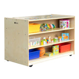 2 Sided Workstation with Cubbies on Casters | Trojan Classroom Furniture Easels & Art Trojan Classroom Furniture 