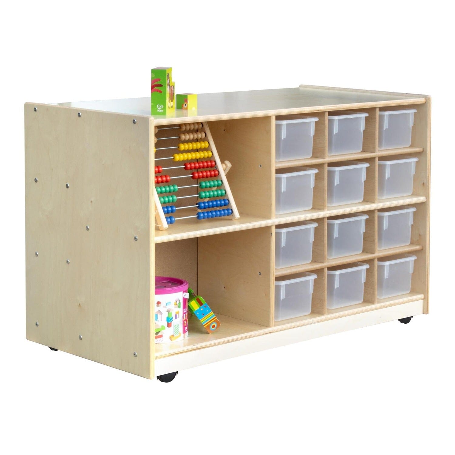 2 Sided Workstation with Cubbies on Casters | Trojan Classroom Furniture Easels & Art Trojan Classroom Furniture 
