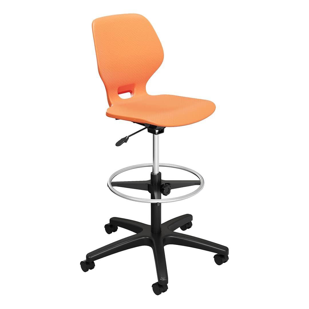 Numbers™ Adjustable Height Stool — Model 22842 in Orange