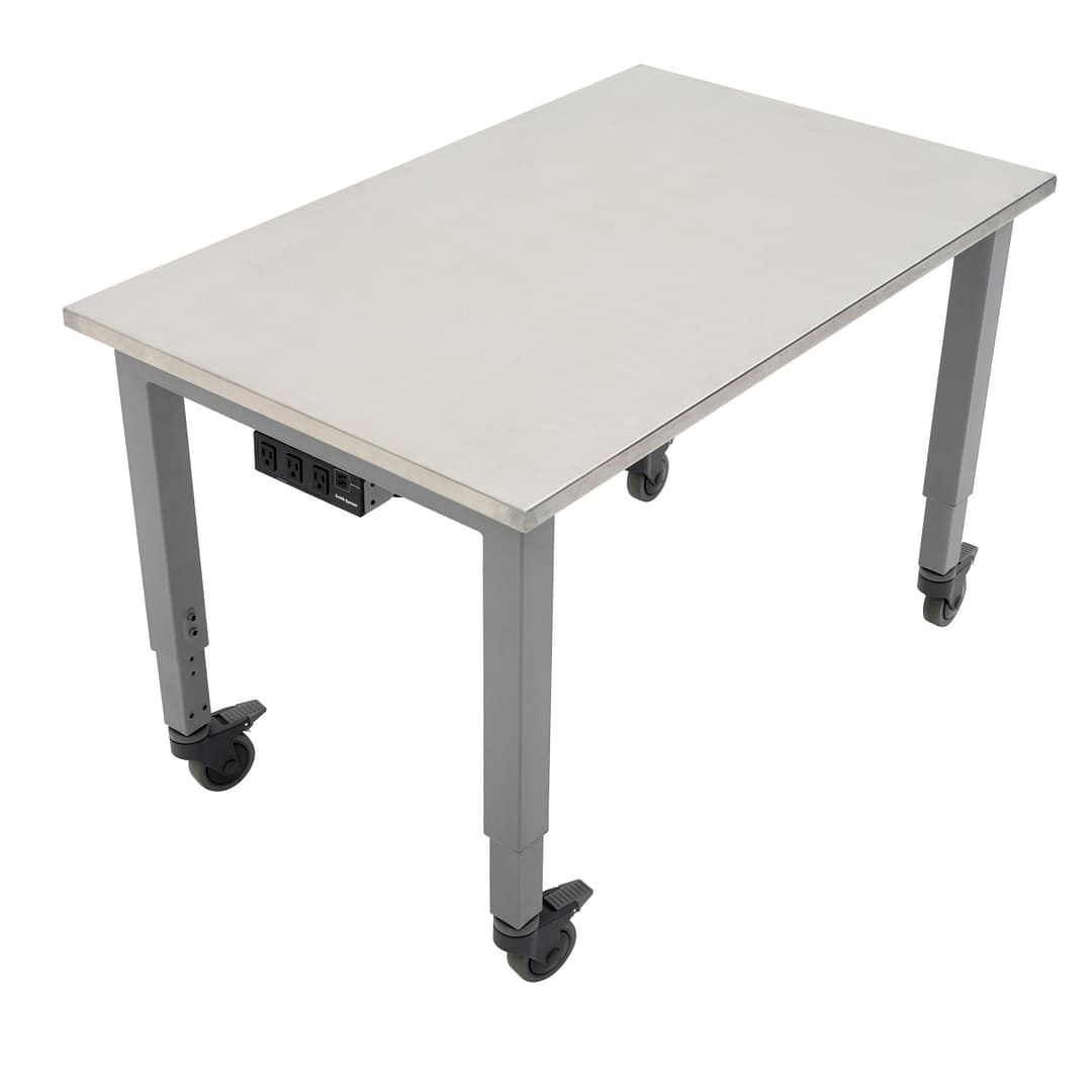 Planner® Studio Stainless Steel Table — Model 25254STAINLESS shown. 30x48 w/casters.