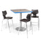 Cafe Table Square Top, Circular Base — 24" Circular Base @ 42" Standing Height, with 36" square top.