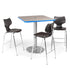 Cafe Table Square Top, Circular Base — 24" Circular Base @ 42" Standing Height, with 36" square top.