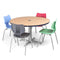 Cafe Table Round Top, Criss-Cross Base — 30" Criss-Cross Base @ 29" Sitting Height, with 42" round top.