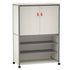 Constellate™ Double Mid Cluster — CLFBB - Upper Cubbies w/ 30" Doors, Lower Shelves