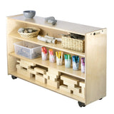 Adjustable 2 Shelf Units: Mid-Height Narrow | Trojan Classroom Furniture Early Learning Tables & Seating Trojan Classroom Furniture 