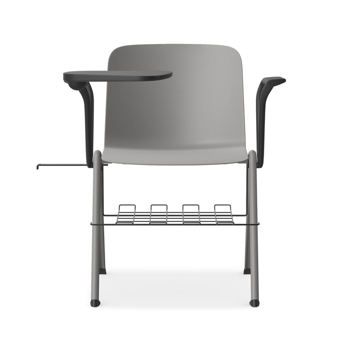 Allora — Allora Guest in Gris with Right Tablet Arm and Book Basket_COW
