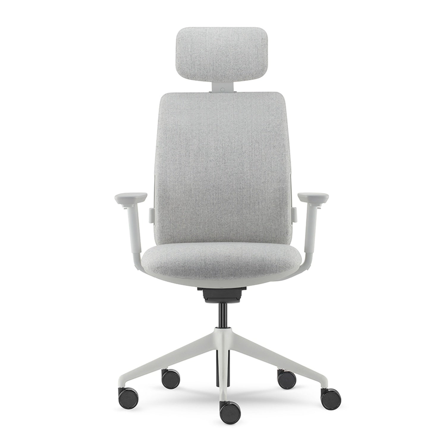 Allseating Innate upholstered chair — manufacturer photograph with optional headrest