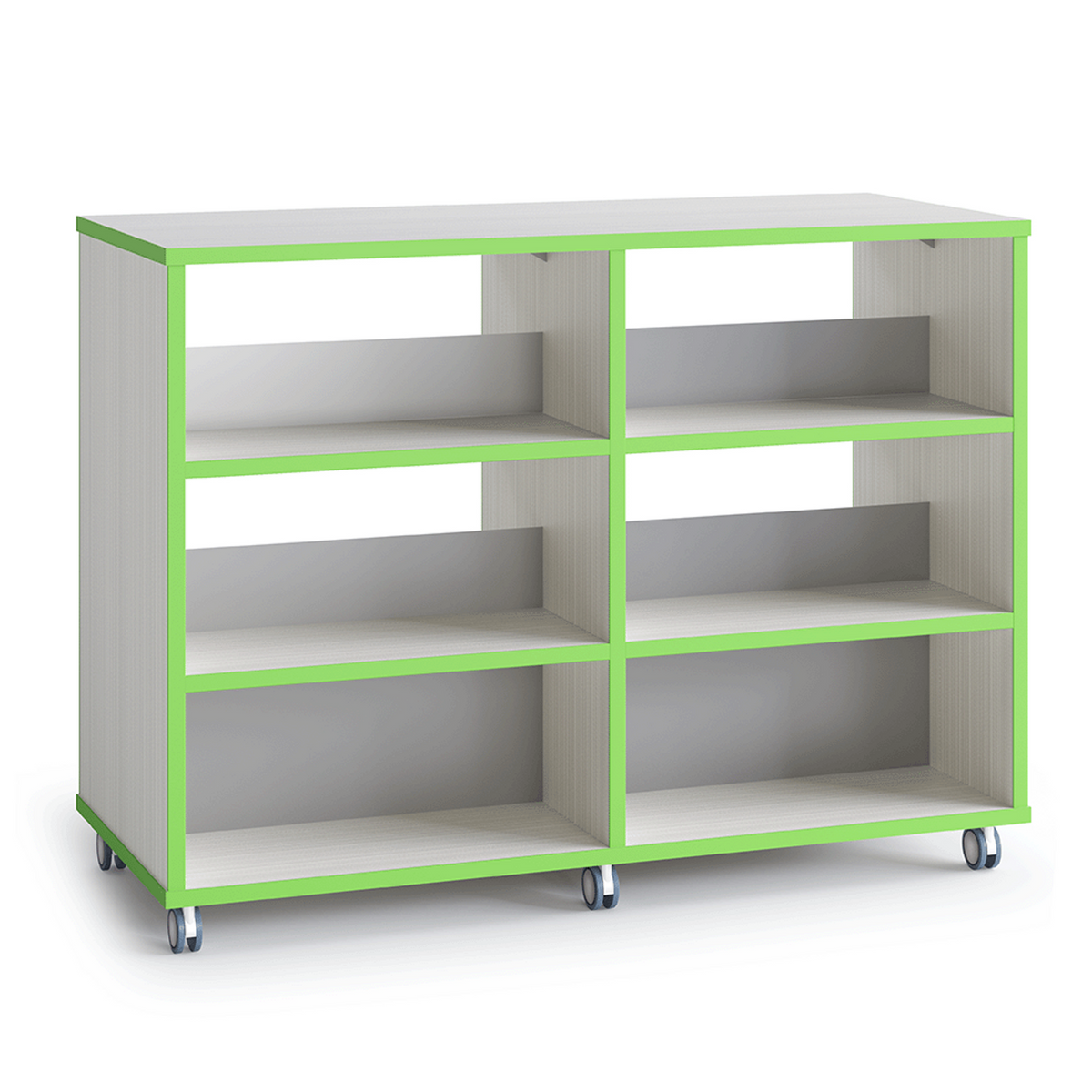 Lime High Rise Strive Double Shelf on casters