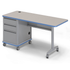 Accelerator single-pedestal rectangle teacher desk, left-hand