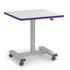 Purple and gray Accelerator Sit Stand, square top