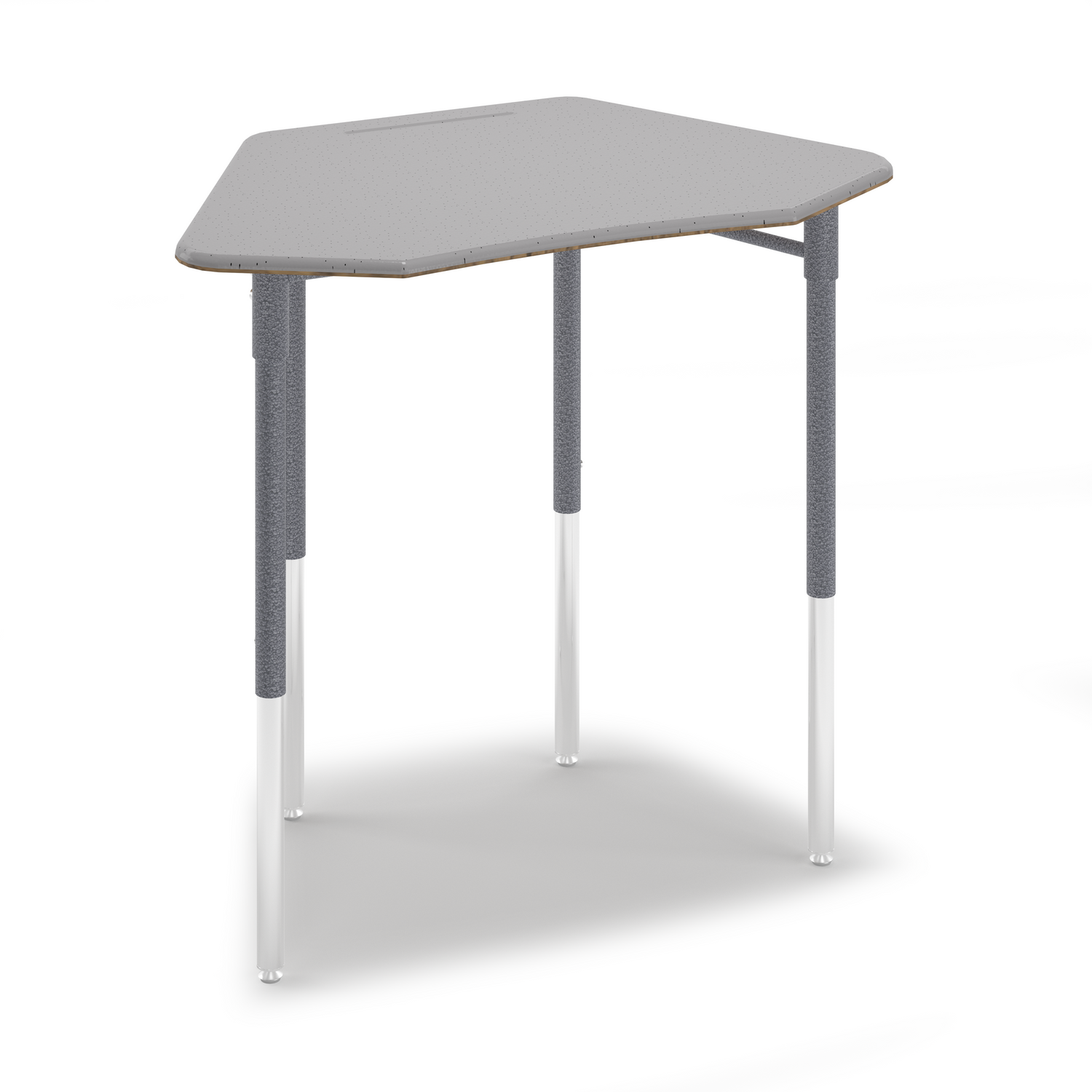 Gray Hex Desk with gray frame