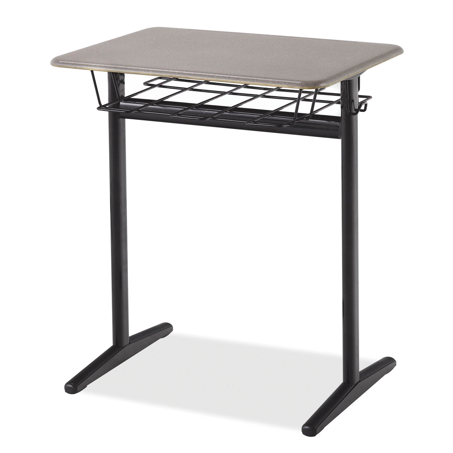 Integrity T-Leg Desk with wire shelf