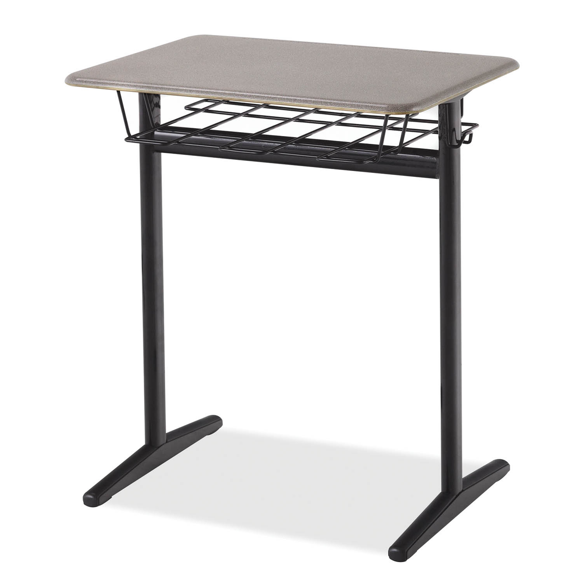 Integrity T-Leg Desk with wire shelf