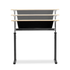 Integrity T-Leg Desk, adjustable height with book box, height-adjustment detail