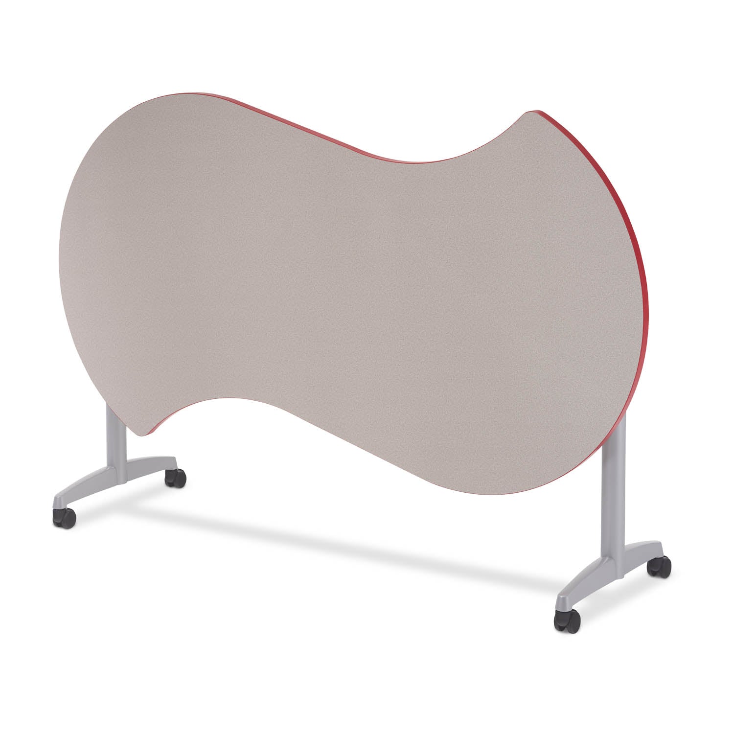 Nesting Flip Table, Zephyr shape, flipped/nested position — Alumni Educational Solutions