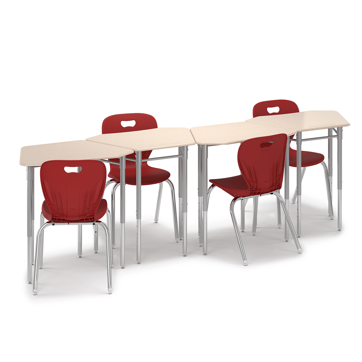 Oct Desk group of four with Explorer chairs, alternate view