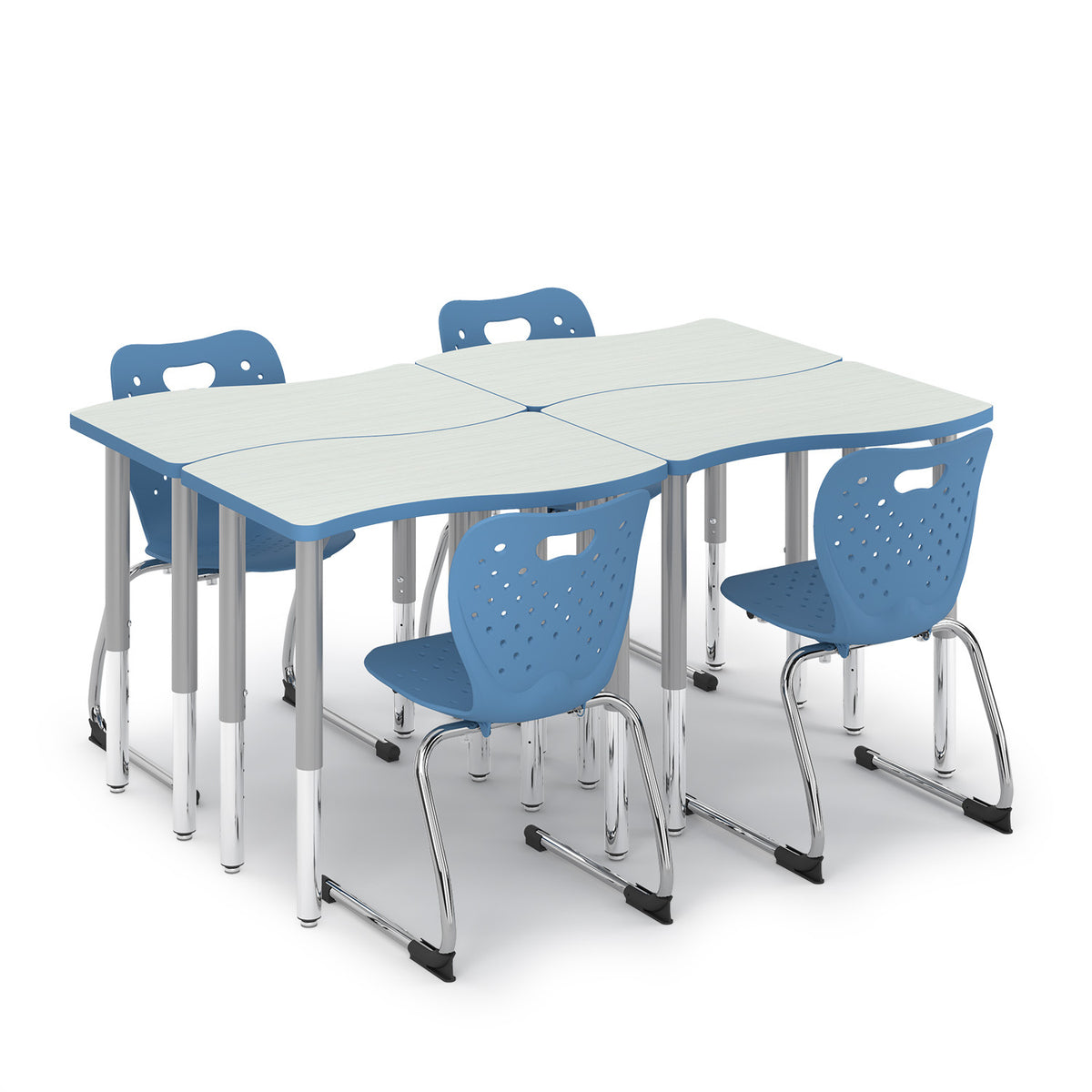Ogee Breeze Student Desk group of four