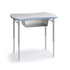 Sky blue Squeeze Desk with book box and high-rise frame