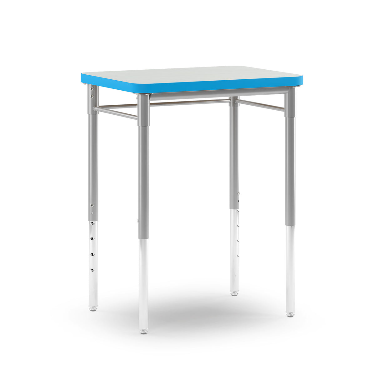 Gray and blue T-Rect Desk with vapor edge