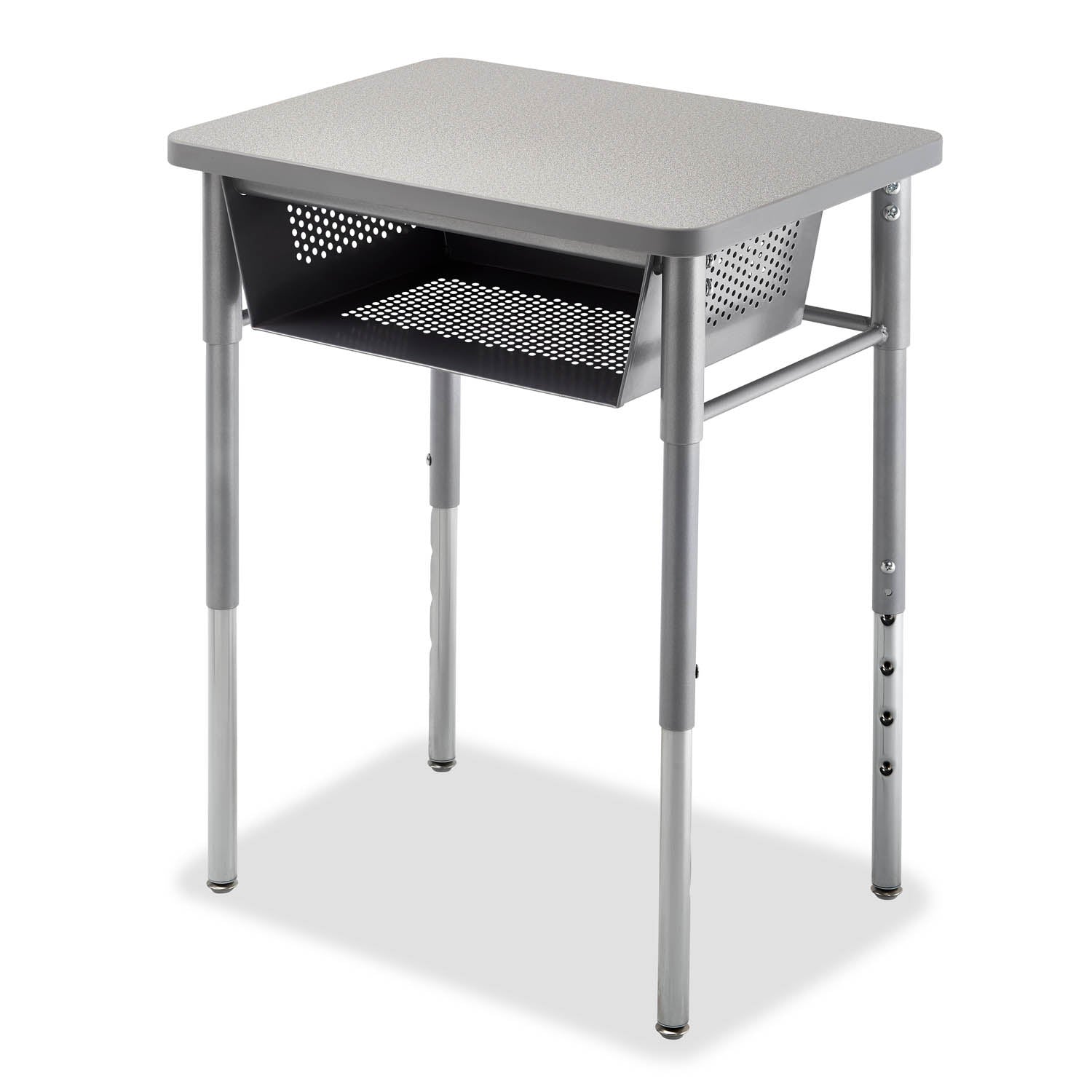 T-Rect Desk with laminate top and perforated book box