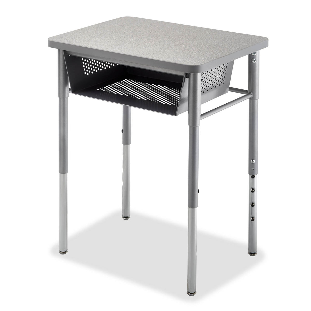 T-Rect Desk with laminate top and perforated book box