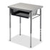 T-Rect Desk with laminate top and perforated book box