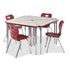 Triad Desk group of four with 4-leg Smooth chairs
