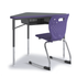 Triad Desk with book box and Air cantilever chair