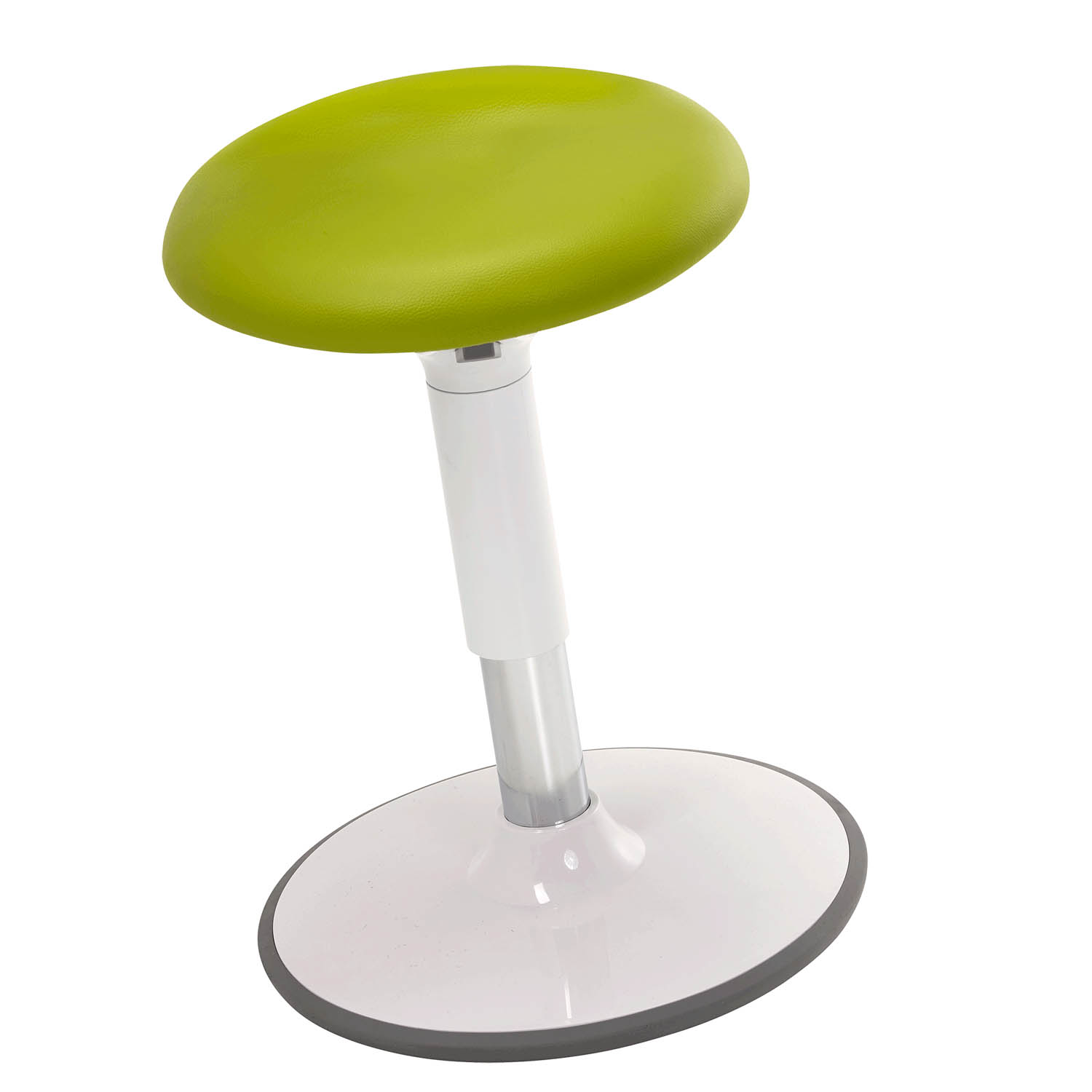 Green Balance wobble stool, mid-height adjustable stem