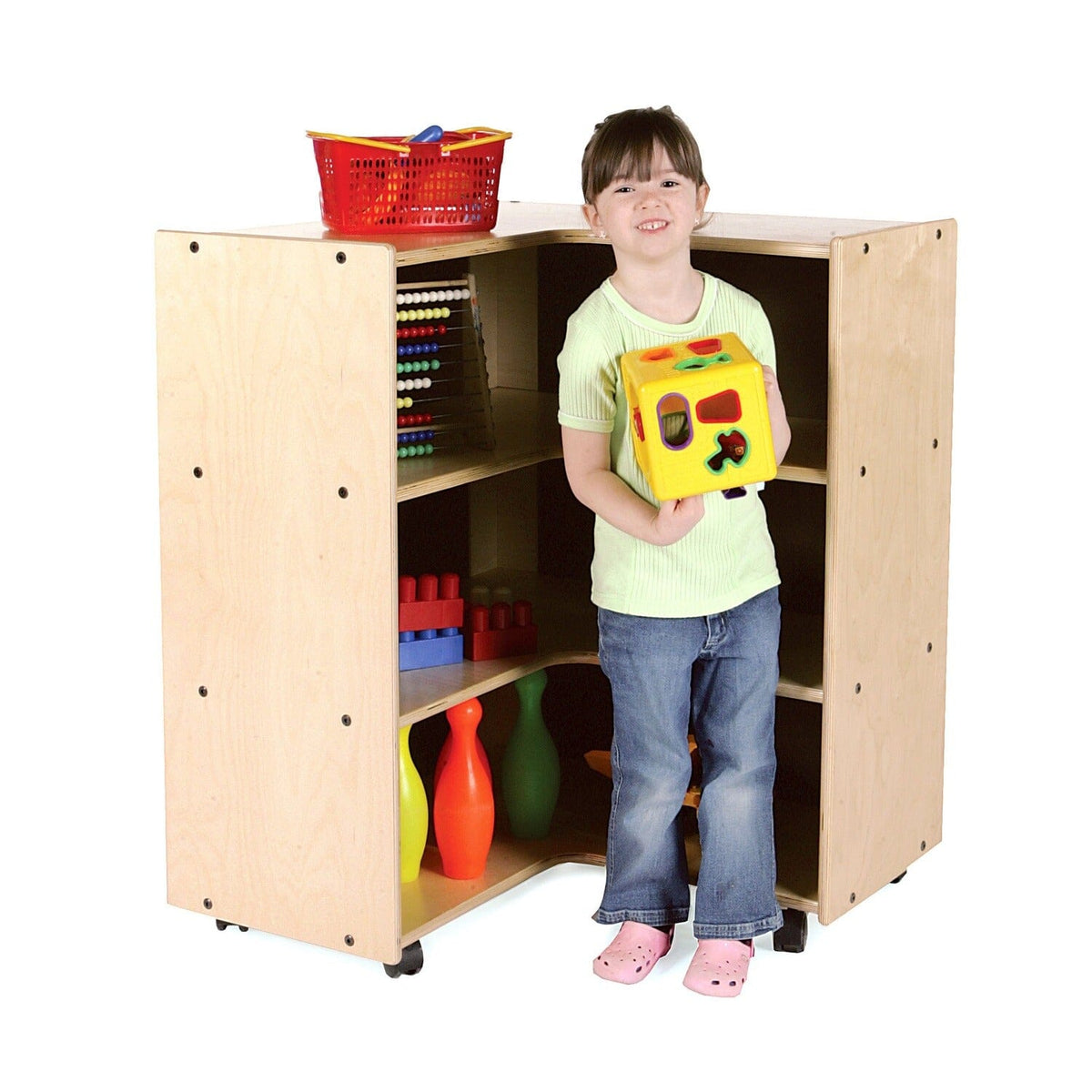 Block Storage Unit: Corner | Trojan Classroom Furniture Shelving & Cabinets Trojan Classroom Furniture 